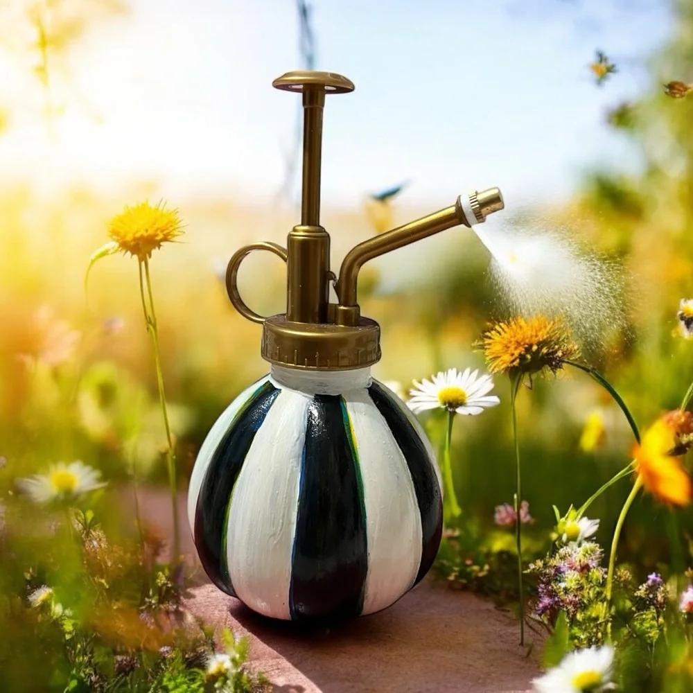 Striped Gold and Black Plant Mister - Picture 5 of 6